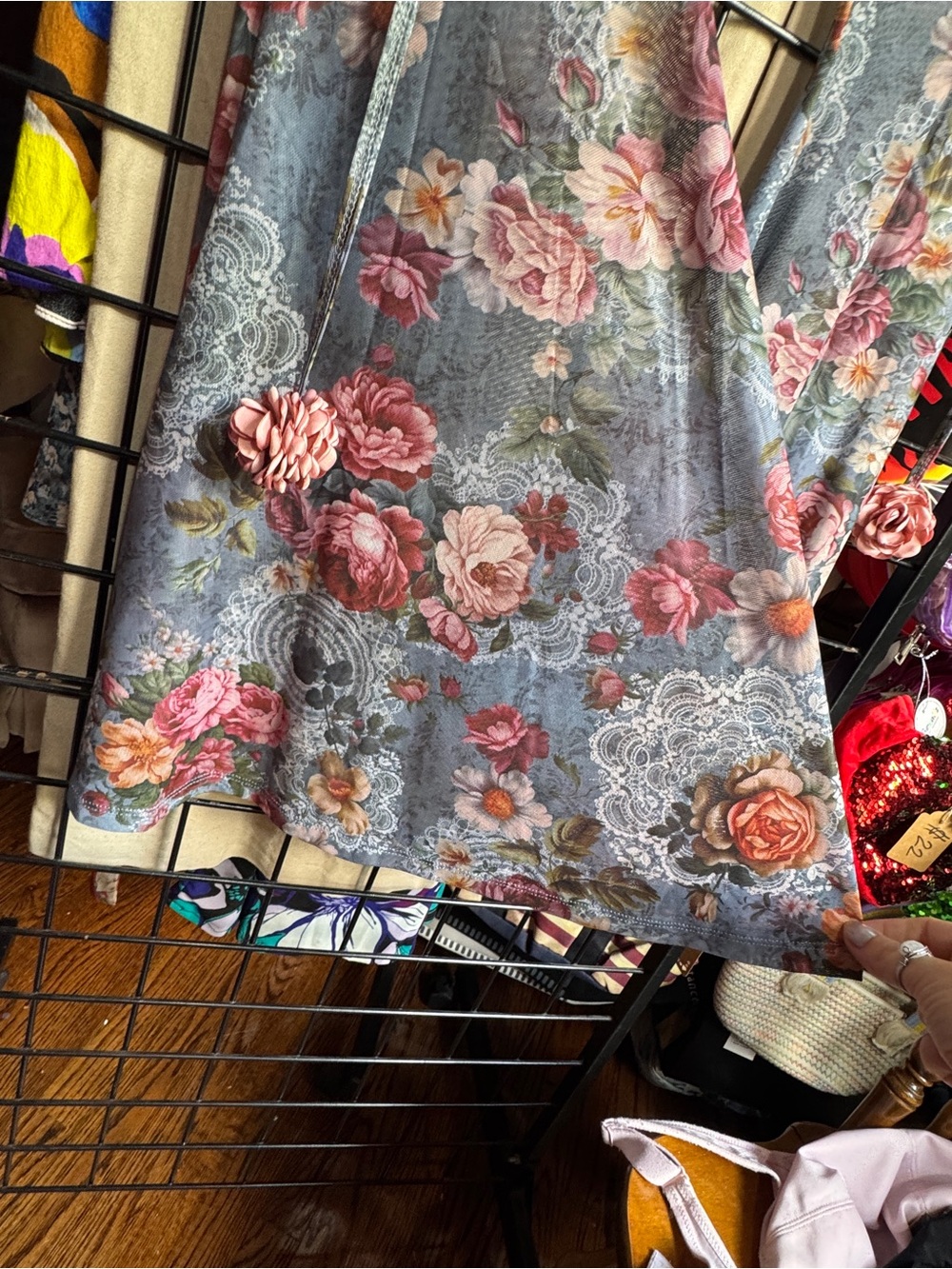 NWT Current Mood Floral Mesh Wide-Leg Pants - Dolls Kill - Picture 8 of 12